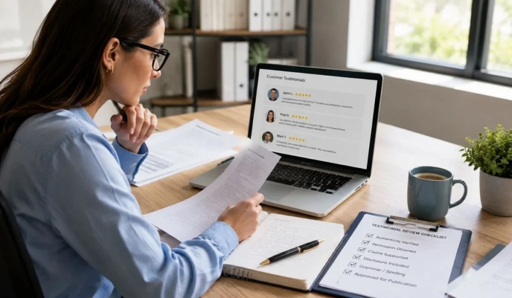 Reviewing Testimonials