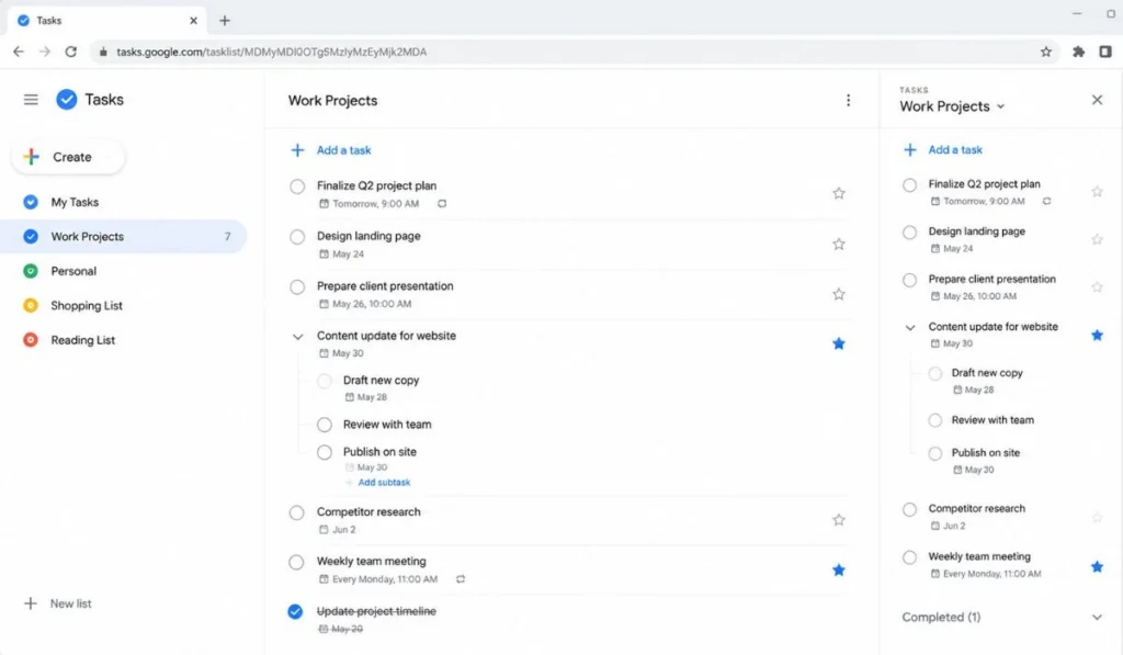 What are google tasks