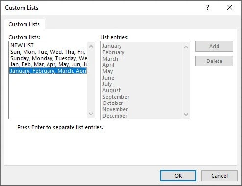 Data Sort by the month names 2