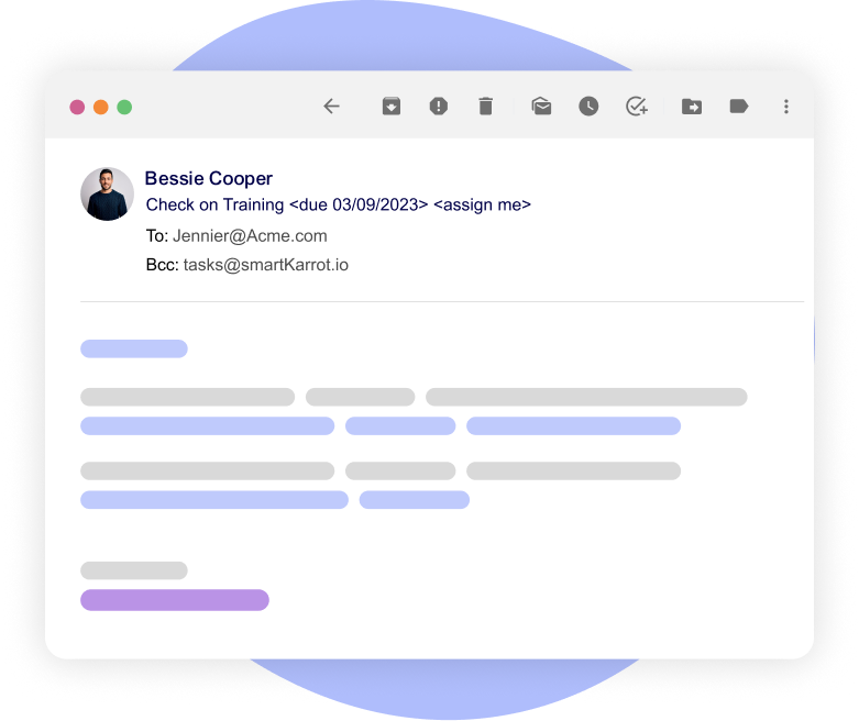 create tasks via email